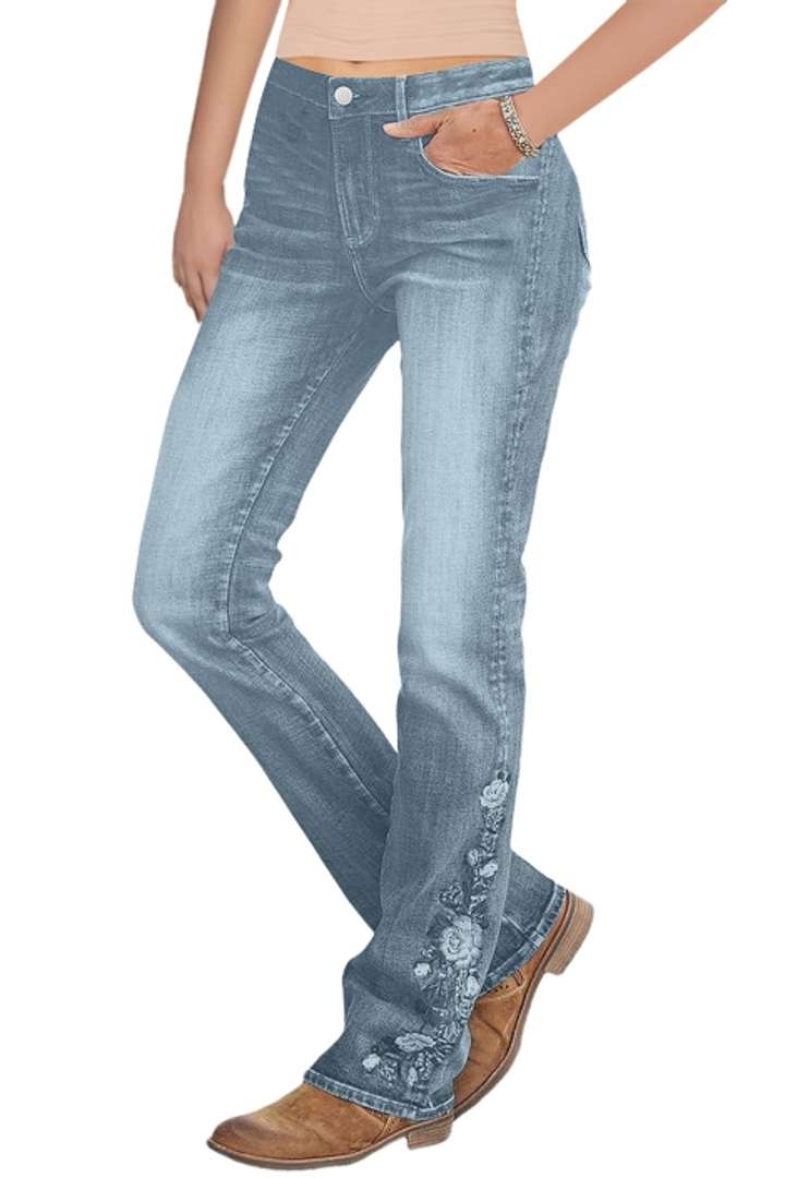 Flamingo - Flower Denim Broek