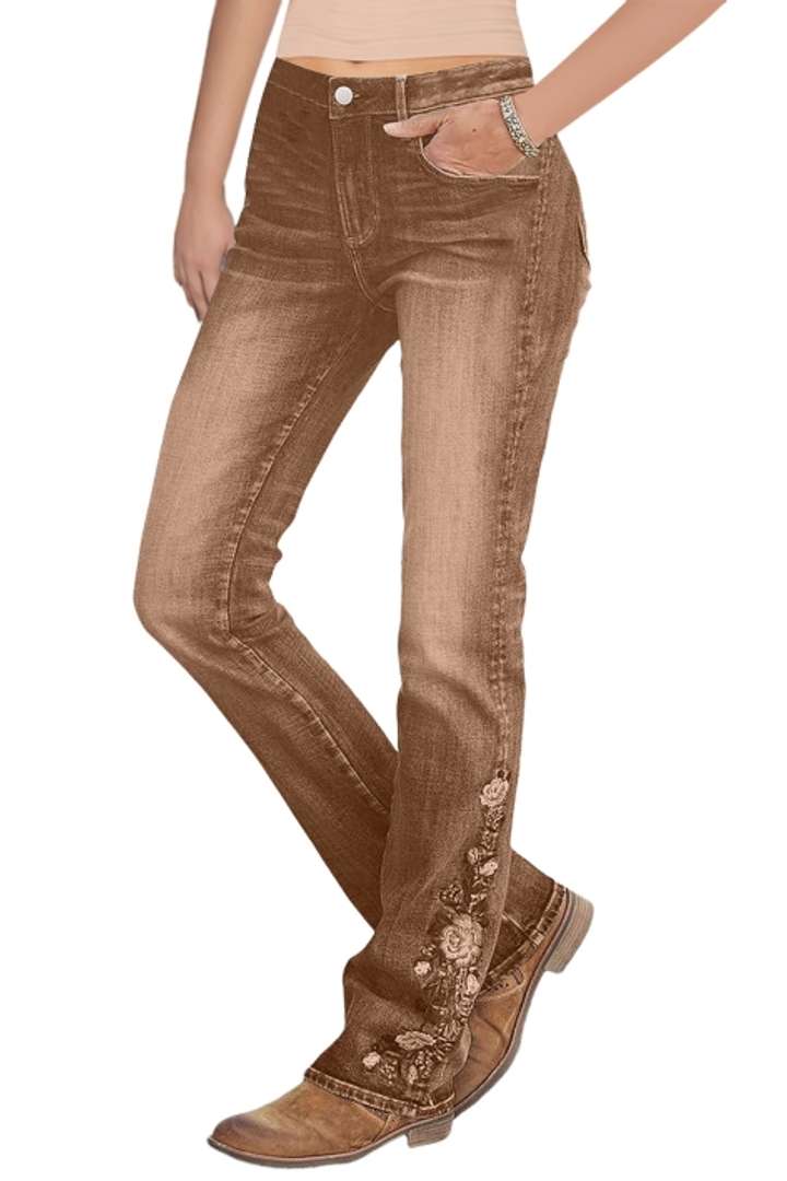 Flamingo - Flower Denim Broek