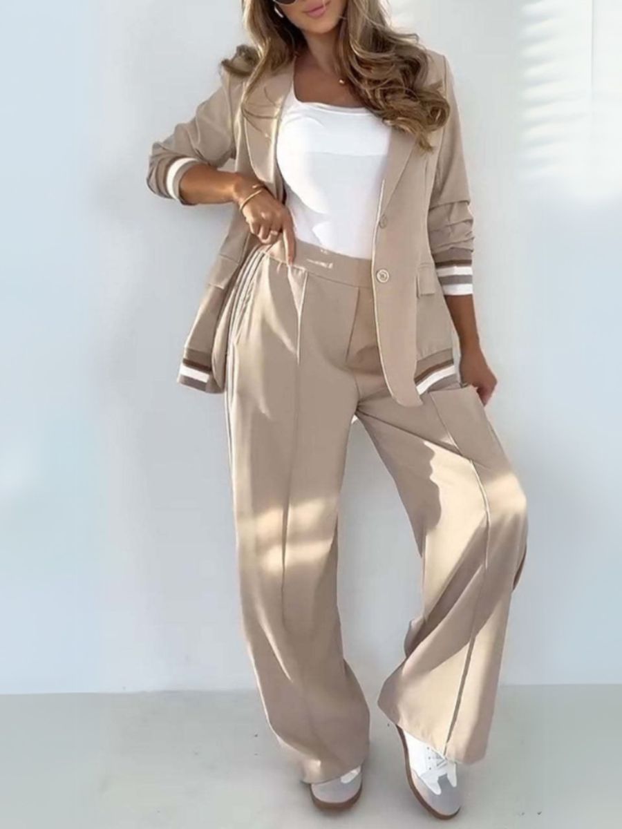 Lena - Stijlvolle Gestreepte Set