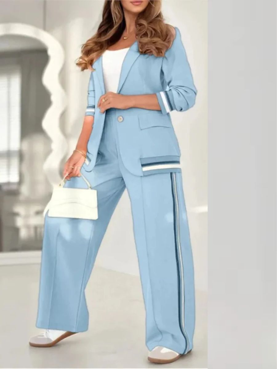 Lena - Stijlvolle Gestreepte Set