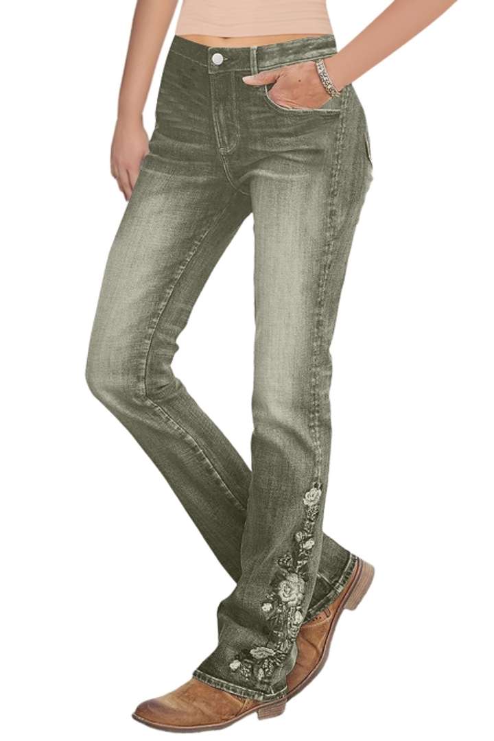 Flamingo - Flower Denim Broek