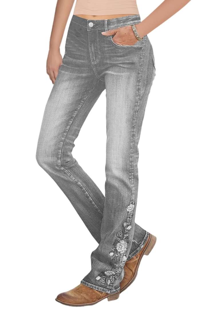 Flamingo - Flower Denim Broek