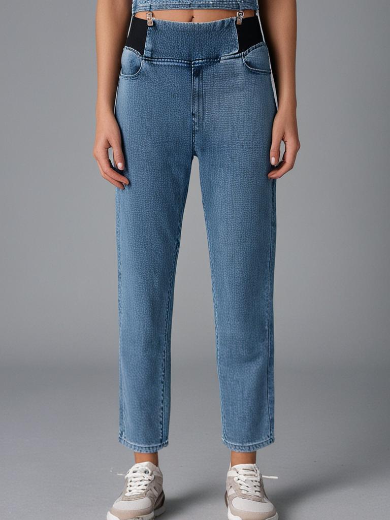 Fleece Denim Broek - 1+1 Gratis!