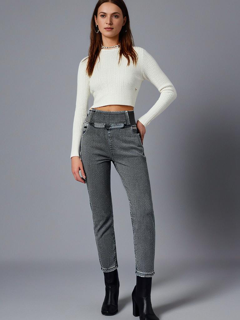 Fleece Denim Broek - 1+1 Gratis!