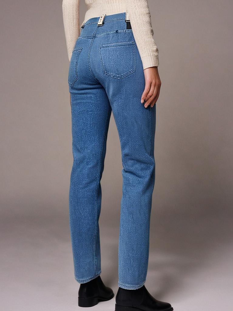 Fleece Denim Broek - 1+1 Gratis!
