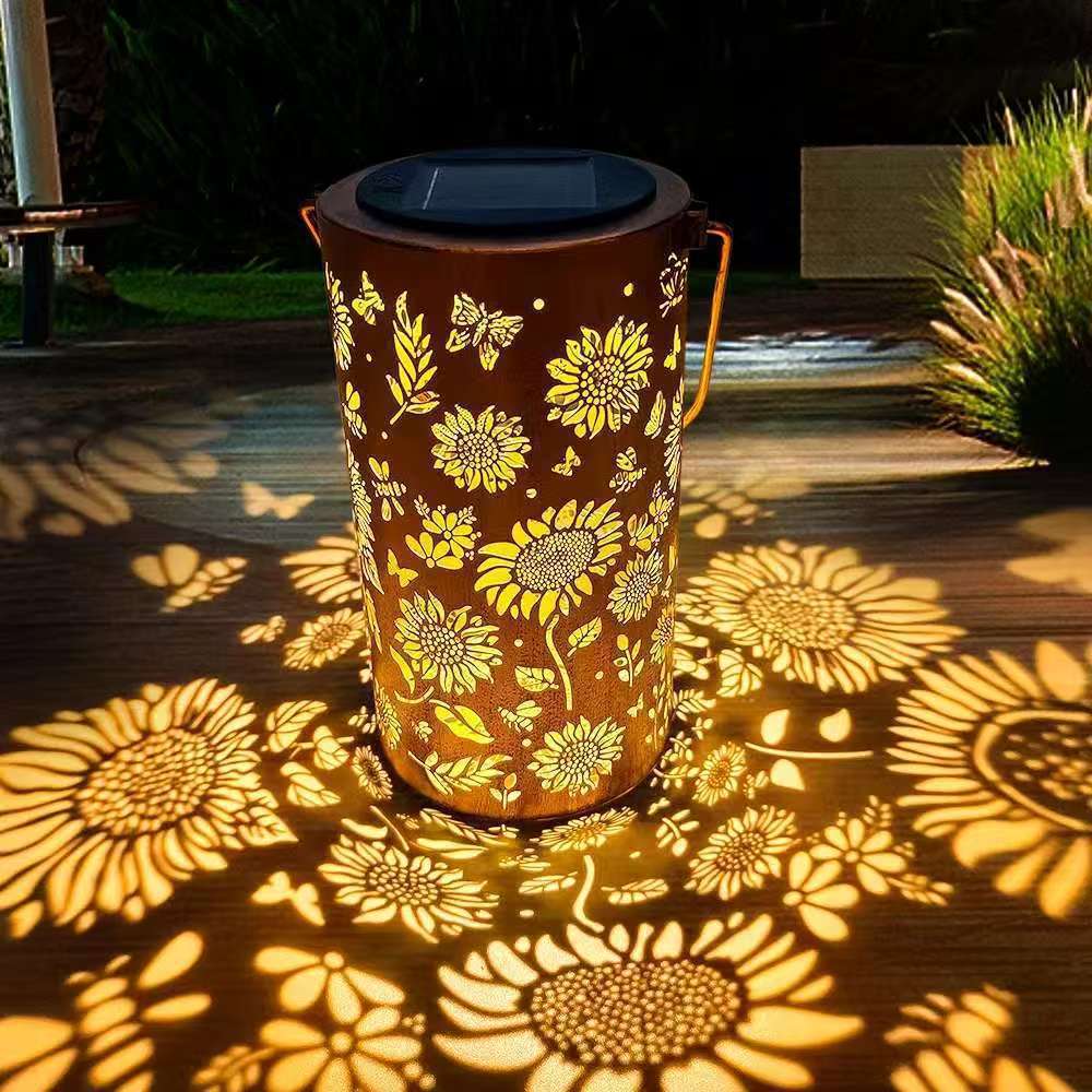🔥SPECIALE AANBIEDING 49% KORTING-🌞Kleurrijke zonne-energie tuinlantaarn met zonnebloemmotief