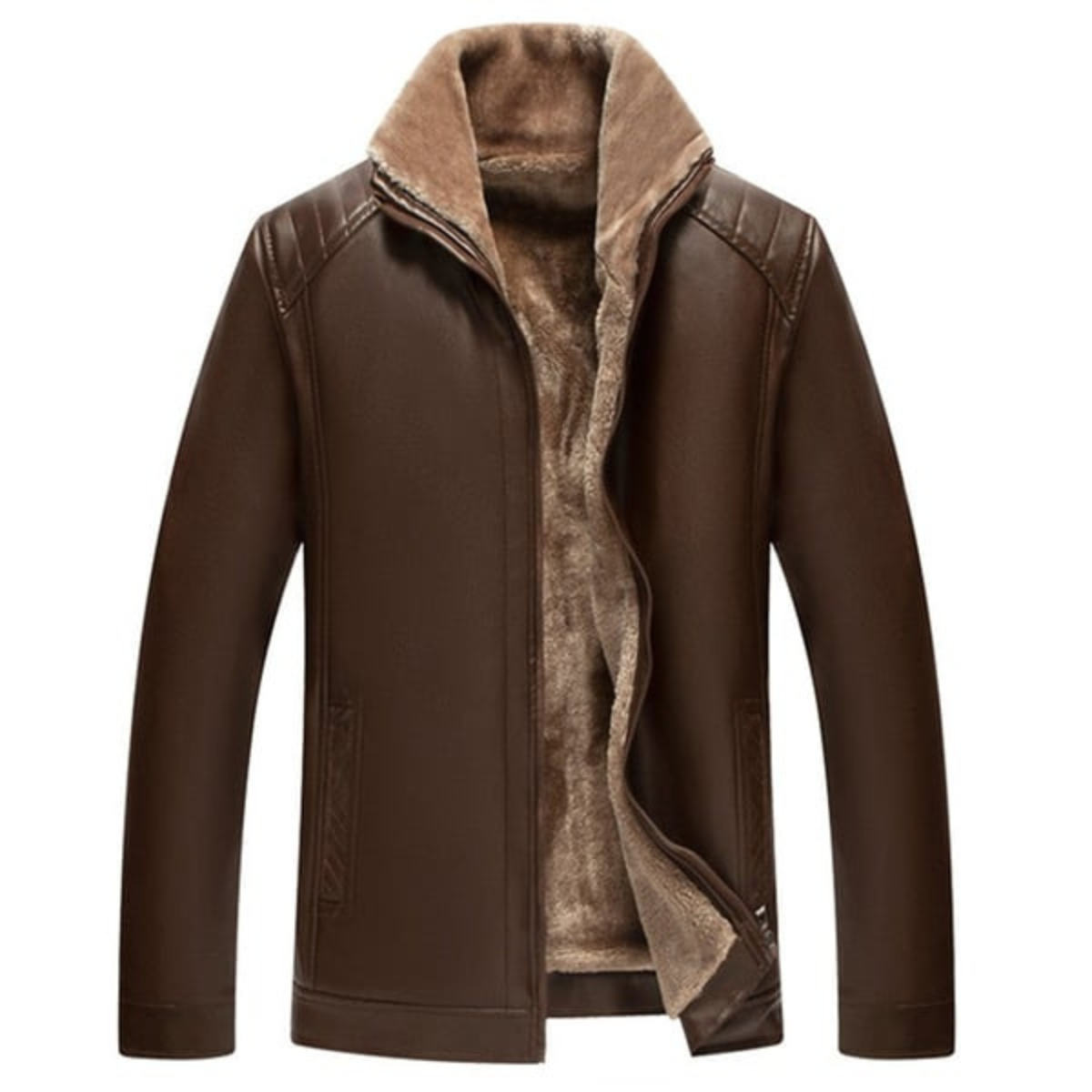 Leren Fleece Jack - Winter Special