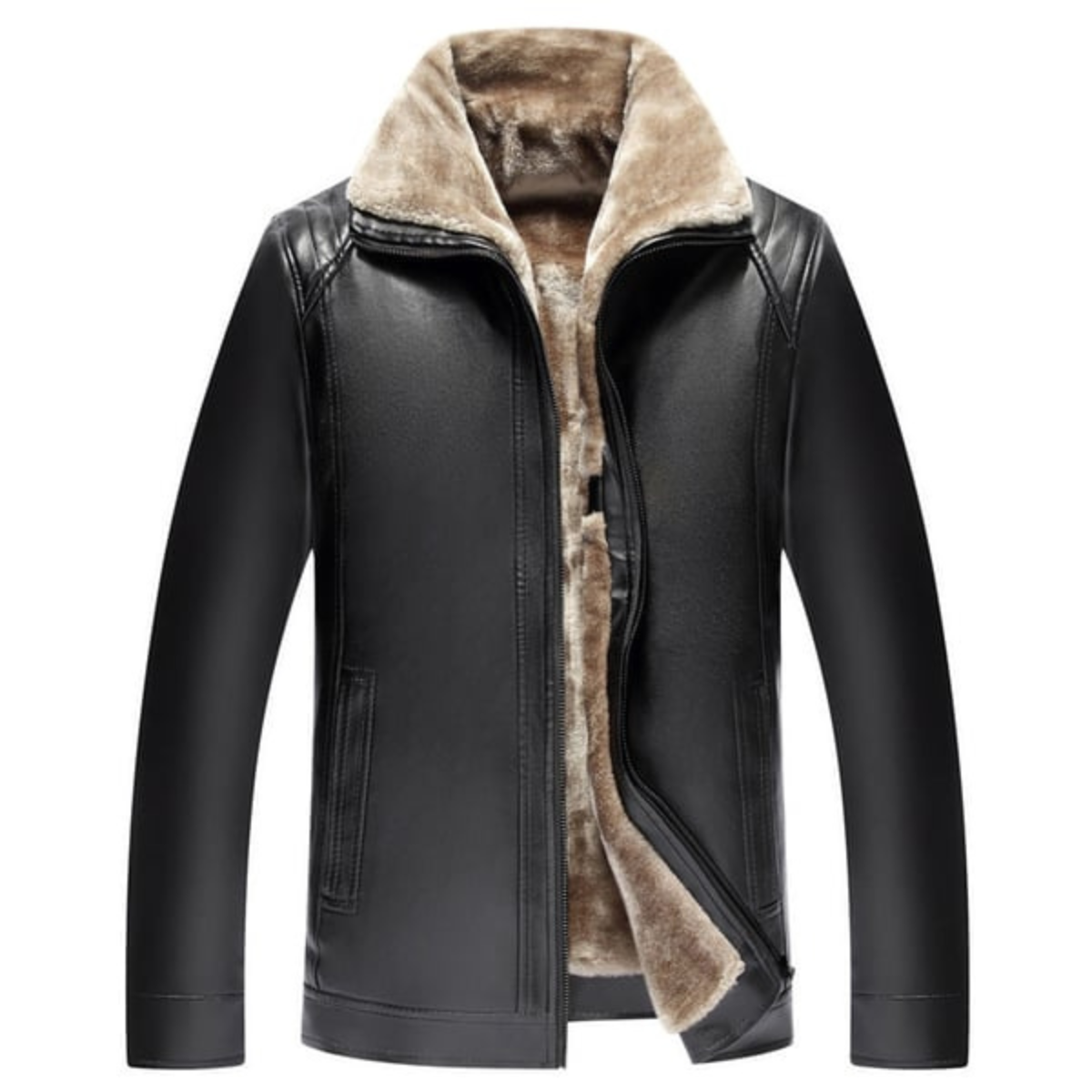 Leren Fleece Jack - Winter Special