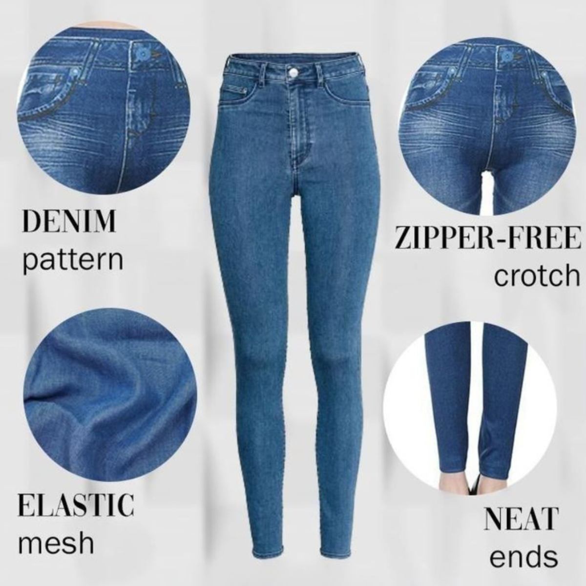 Denim Comfy Broek - 1+1 Gratis