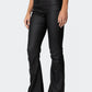 Mila Leren Flare Broek - 1+1 Gratis