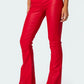 Mila Leren Flare Broek - 1+1 Gratis