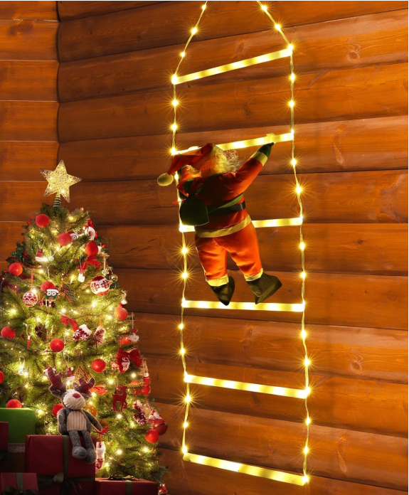 Klimmende Kerstman Kerstverlichting