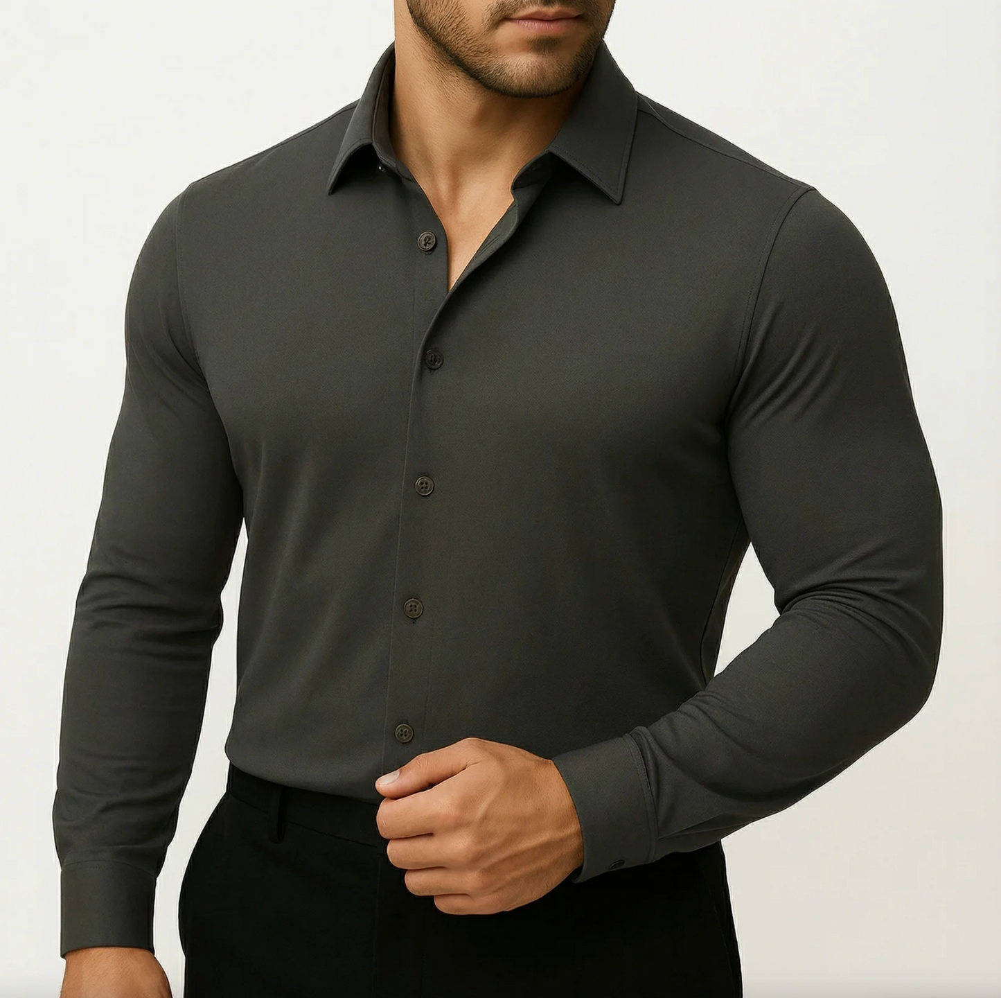 Tailored Stretch Shirt - 1+1 Gratis