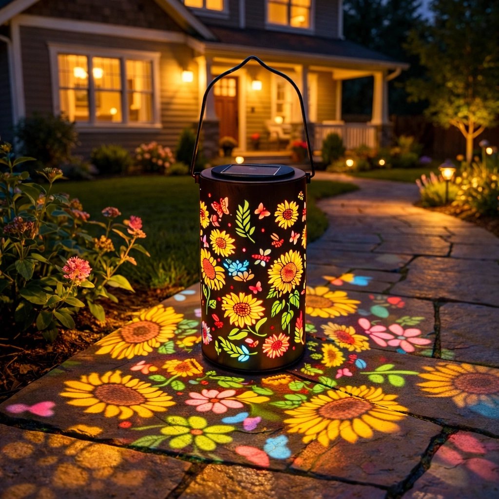🔥SPECIALE AANBIEDING 49% KORTING-🌞Kleurrijke zonne-energie tuinlantaarn met zonnebloemmotief