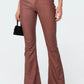 Mila Leren Flare Broek - 1+1 Gratis