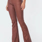 Mila Leren Flare Broek - 1+1 Gratis
