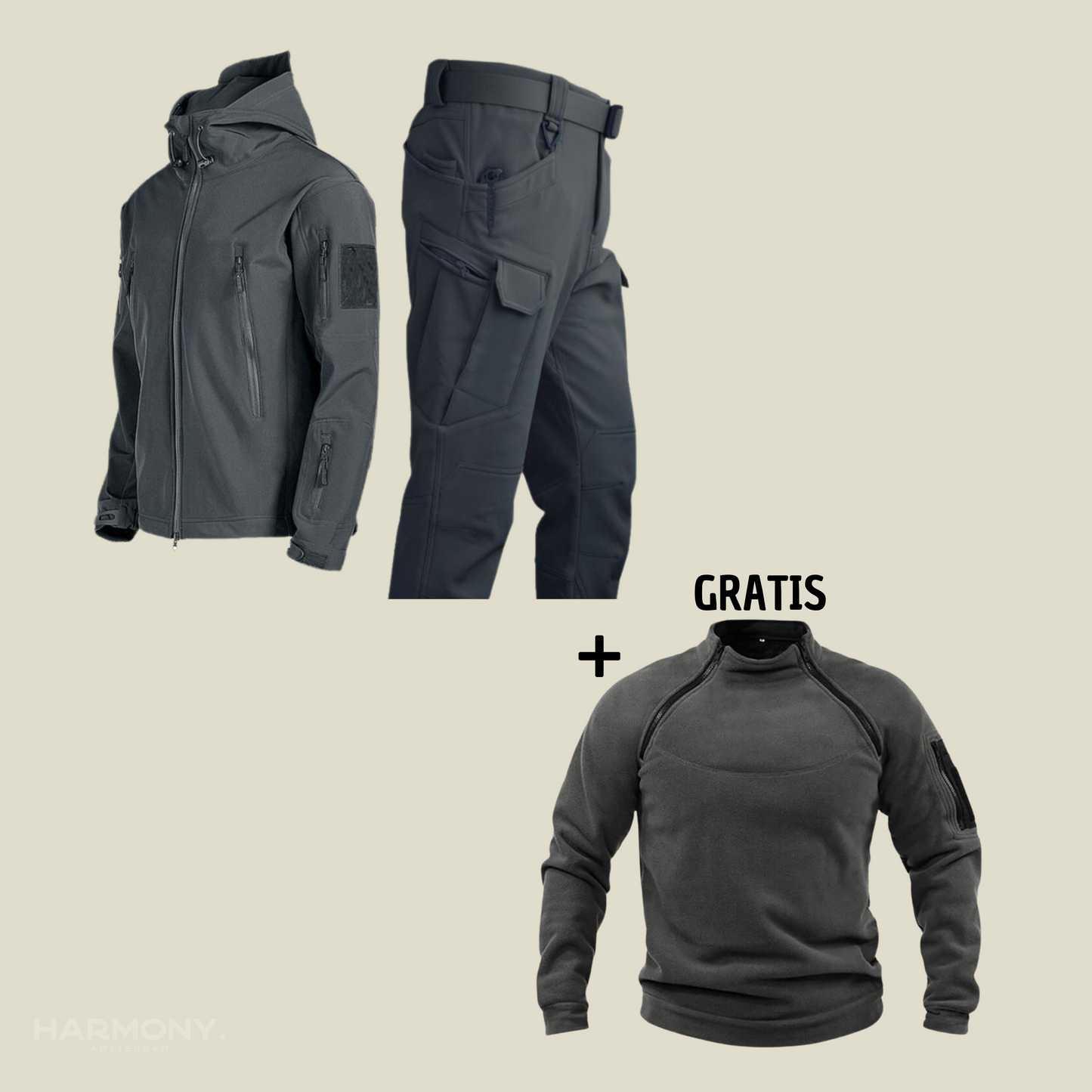 Waterdicht Tactical Pak + Gratis Fleece Vest