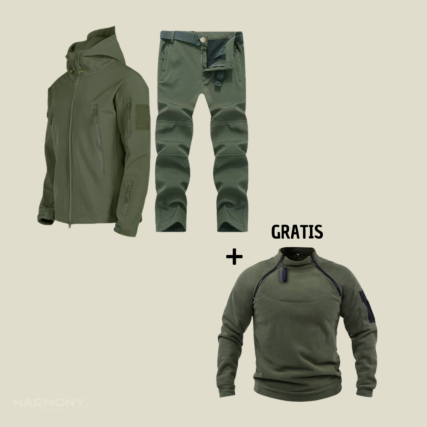 Waterdicht Tactical Pak + Gratis Fleece Vest