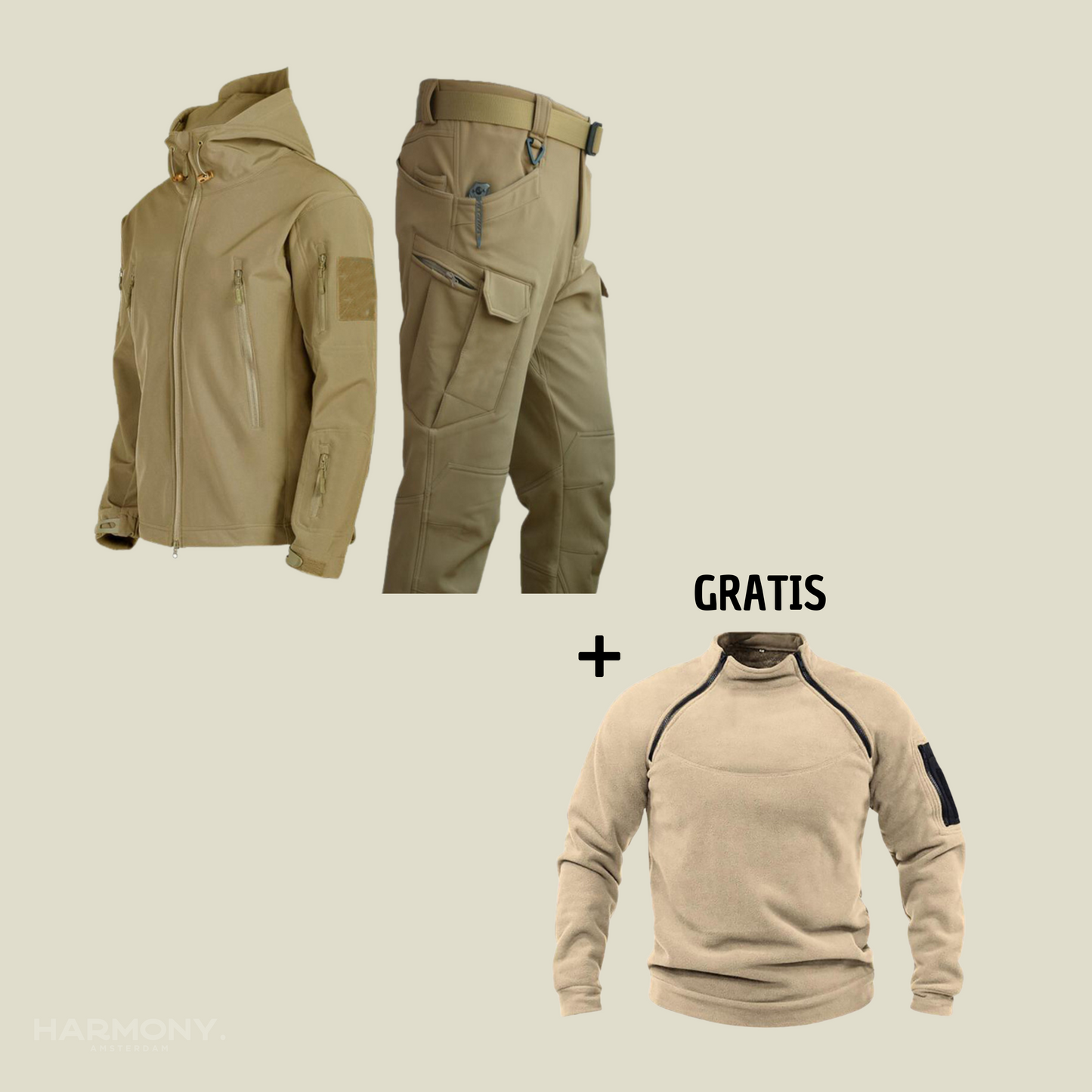 Waterdicht Tactical Pak + Gratis Fleece Vest